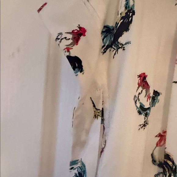 Cotton Rye Cream Rooster Print Blouse - Picture 6 of 6